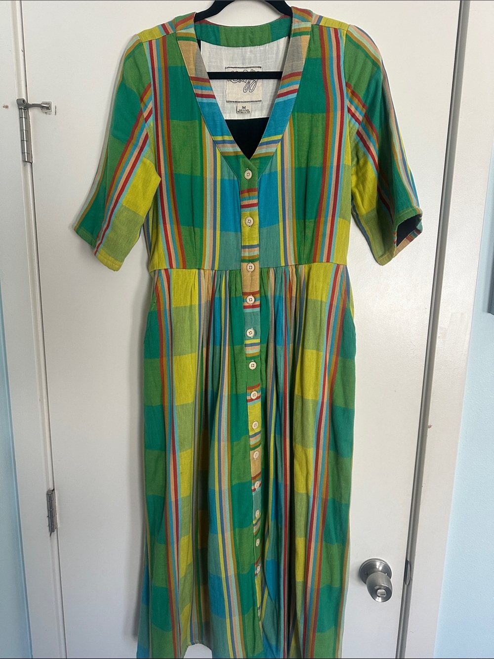 Ace & Jig Dress Green Plaid Size Medium